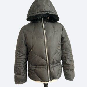 UD Utex Design black puffer feather filler winter coat jacket size S